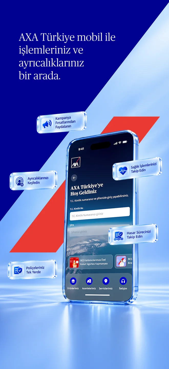 AXA Türkiye mobil ile işlemleriniz ve ayrıcalıklarınız bir arada