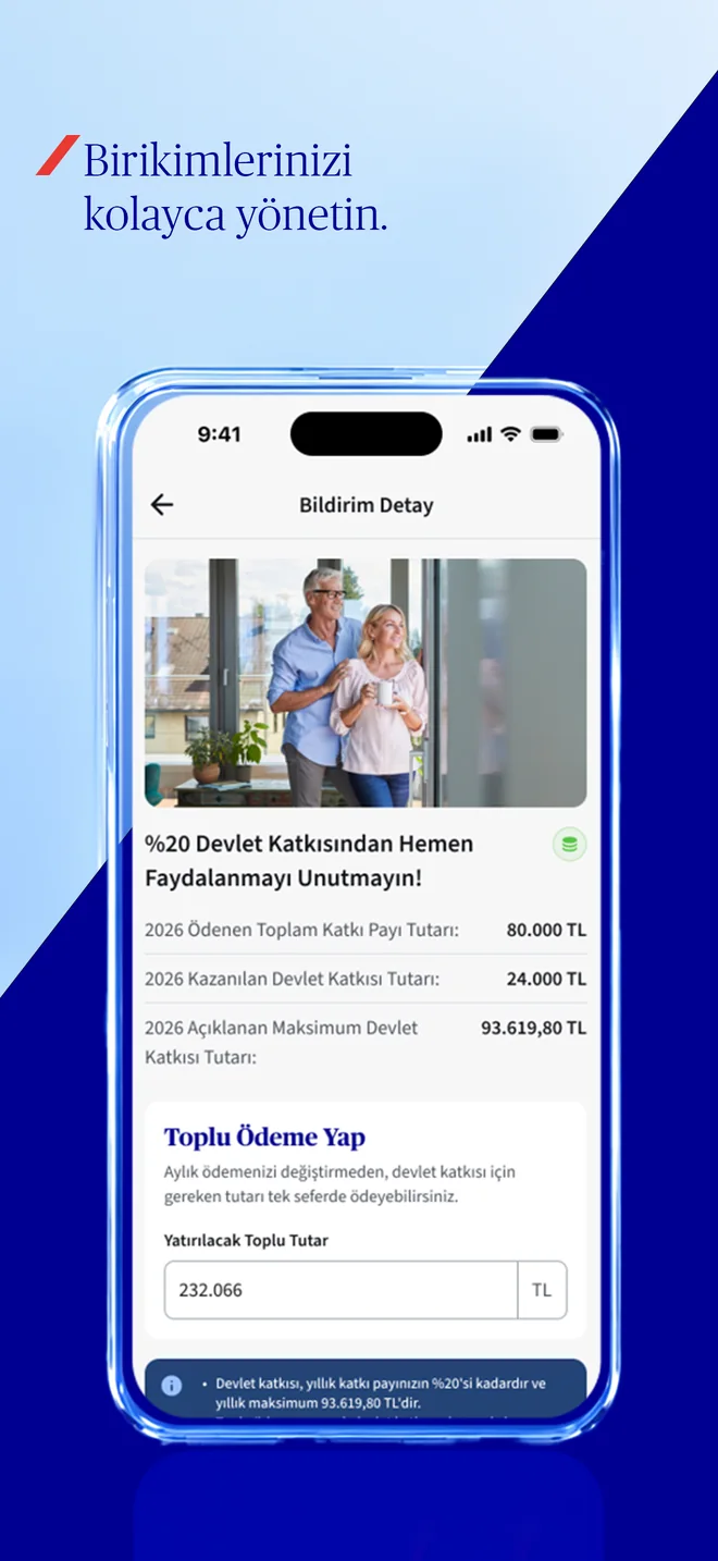 Birikimlerinizi kolayca yönetin